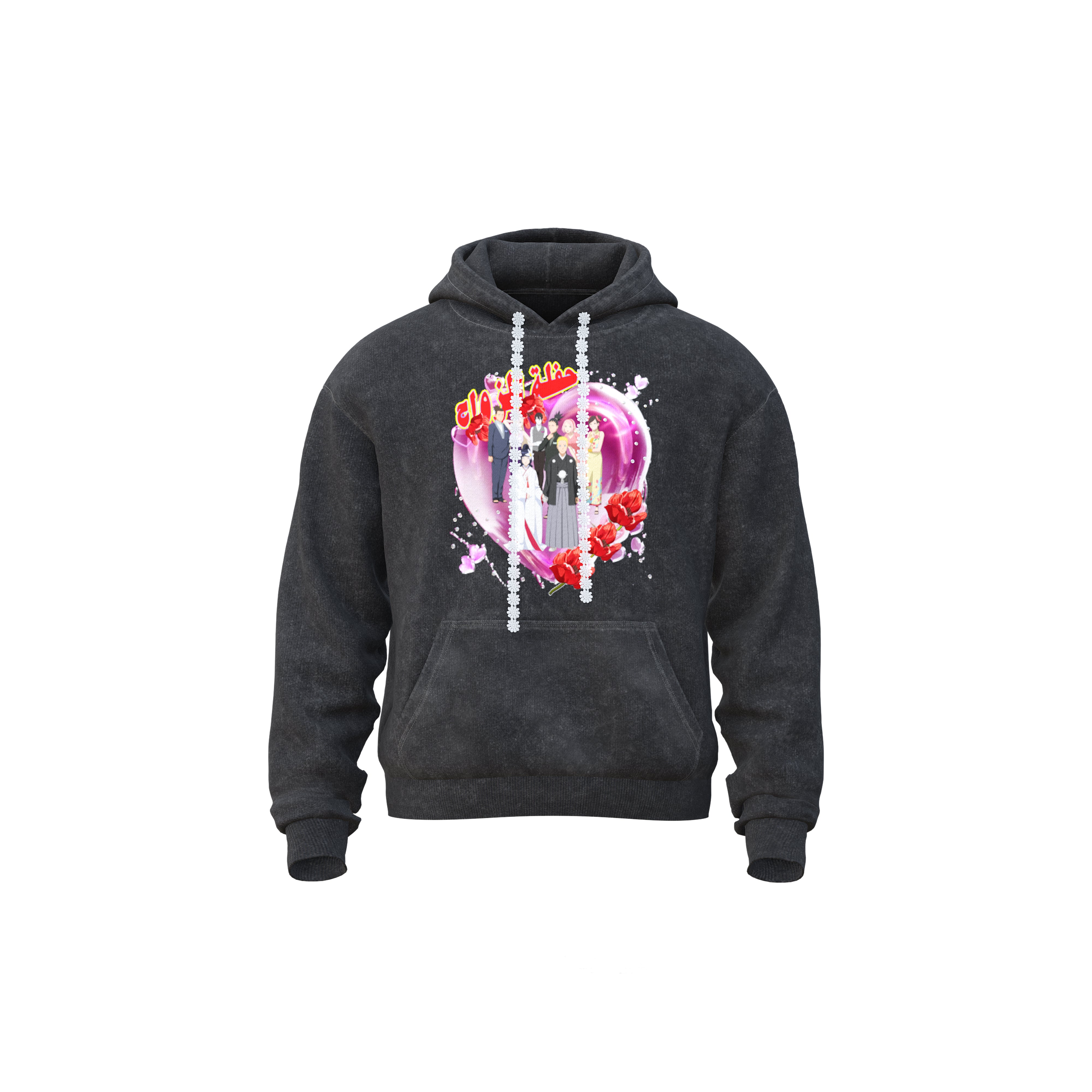 "LOVE CELEBRATION" RHINESTONES HOODIE